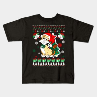 Christmas cat - Ugly Christmas Model Kids T-Shirt